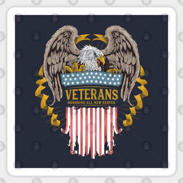 eagle veterans honor Sticker by Mako Design 